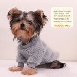 Dog Sweaters for Small Dogs, Soft Fleece Puppy Sweater, Warm Winter Dog Clothes, XXS Pet Sweaters for 1-3 lbs Teacup Toy Chihuahua Yorkie Pet Outfit Apparel, Light Grey