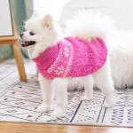 SCIROKKO Warm Winter Dog Sweater - Cold Weather Pet Clothes for Small Medium Large Dogs Indoor Outdoor, Soft Classic Knit Puppy Apparel, Pink, ML