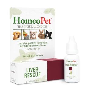 HomeoPet Liver Rescue, Safe and Natural Liver-Support Supplement for Cats, Dogs, and Other Small Animals, 15 Milliliters