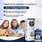 JAMBOS 2 Bottles Cat Deterrent Spray – Natural, Non-Toxic Anti-Scratch Spray for Cats & Kittens – Indoor & Outdoor Pet Training Aid – Furniture & Carpet Protector (Blue, M)