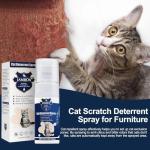 JAMBOS 2 Bottles Cat Deterrent Spray – Natural, Non-Toxic Anti-Scratch Spray for Cats & Kittens – Indoor & Outdoor Pet Training Aid – Furniture & Carpet Protector (Blue, M)