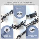 Dog Collar and Harness with Leash Set, Premium Breathable Harnesses for Girl Boy Dogs, No Pull Easy Walking Pet Harness, Black, M