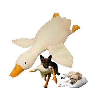 35 INCH White Duck Dog Toy Realistic Goose Dog Toy for Dogs Chew and Play