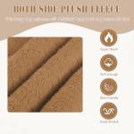 Fuzzy Dog Pajamas Turtleneck Pet Clothes Warm Soft Cozy Lightweight Pet Pjs Dog Sweaters for Small Dogs(Coffee-S/M)