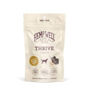 Hemp Well Thrive Chews for Dogs – Support Hip, Joint, and Heart Health, Promotes Immune and Skin Health, Organic. – 8 Count