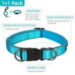 Reflective Heavy Duty Dog Leash Set, Adjustable Soft Neoprene Padded Nylon Collar, Comfortable Padded Handle, for Small to Large Dogs, 5FT (Yellow, Small)