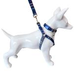 NISIYE Cute Plaid Dog Collar Harness and Leash with Safety Buckle - Adjustable and No Pull Comfortable Dog Collars for Small Puppy, Stylish Durable Gift for Boy Girl Pets