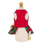 Fitwarm Merry Woofmas 100% Cotton Dog Christmas Outfits Girl Dog Holiday Dress Lightweight Doggie Costume Puppy Clothes Pet Apparel with Bowknot Cat Clothing Red Medium