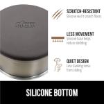 GORILLA GRIP Set of 2 Dog Bowls, Heavy Duty Metal Food and Water Bowl for Feeding Dogs and Cats, Dishwasher Safe, Rust Resistant Stainless Steel, BPA Free Rubber Base, Holds 2 Cups (16 fl oz), Gray