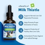 Pet Wellbeing Milk Thistle for Cats - Organic Herb, Milk Thistle Liver Detox Support, Antioxidants - NASC Certified & Vet-Formulated - 2 oz Liquid