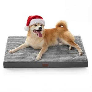 Bedsure Dog Beds Large Sized Dog- Orthopedic Pet Beds with Removable Machine Washable Cover, NOT Waterproof Egg Crate Foam Puppy Pad, Suitable for Pet Up to 50 lbs, 35"x22"