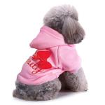 Jecikelon Winter Dog Hoodie Sweatshirts Warm Clothes for Small Dogs Chihuahua Coat Puppy Clothing Cat Custume (Medium, Y01-Pink)