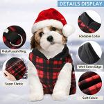 Weewooday 4 Pieces Winter Fabric Dog Sweaters with Leash Ring Soft Fleece Vest Pullover Pet Jacket Warm Dog Clothes Coats for Pet Puppy Cats Chihuahua(S(Neck:10.2-11” Chest:13.8-14.7”))