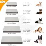 KSIIA Orthopedic Dog Bed - Waterproof Crate Bed for Small Dogs, Deluxe Plush Washable with Egg Crate Foam & Removable Cover, 23 x 17 Inch, Gray