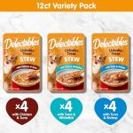 Hartz Delectables Stew Lickable Wet Cat Treats for Adult & Senior Cats, Variety Pack, 1.4 Ounce (Pack of 12)