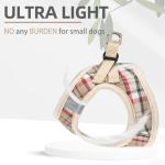 PUPTECK Adjustable Dog Harness Collar and Leash Set Step in No Pull Pet Harness for Small Medium Dogs Puppy and Cats Outdoor Walking Running, Soft Mesh Padded Reflective Vest Harnesses, Khaki S