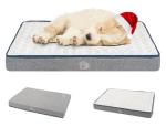 EMPSIGN Reversible Cool and Warm Dog Bed for Crate Pad, Pet Beds with Washable and Removable Cover, Dogs Crate Bed Sleeping Mats, Bed for Dog Crate for Large Medium Small Dogs, Grey