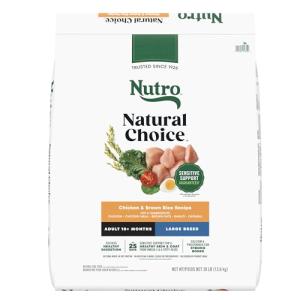 Nutro Natural Choice Adult Large Breed Dog Food Dry, Chicken & Brown Rice Recipe, 30 lb. Bag
