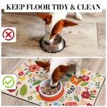 Eco-Friendly Pet Supplies: Absorbent Quick Dry Cat & Dog Food Mat, 12"x20"