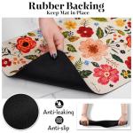 Eco-Friendly Pet Supplies: Absorbent Quick Dry Cat & Dog Food Mat, 12"x20"