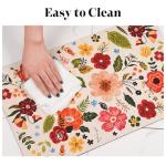 Eco-Friendly Pet Supplies: Absorbent Quick Dry Cat & Dog Food Mat, 12"x20"