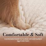 Cozila Extra Large Dog Bed for Crate, Orthopedic Dog Bed with Waterproof Lining, Soft Short Plush Surface & Egg Crate Foam, Machine Washable Pet Bed with Removable Cover & Anti Slip Bottom