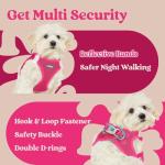 rabbitgoo Small Dog Harness, Step-in Soft Mesh Puppy Vest with Safety Buckle, Breathable Reflective Pet Harness for Small Sized Dogs, Rose Red S