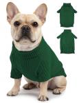 Dog Sweaters for Small Medium Large Dog, Classic Turtleneck Pet Clothes Warm Thermal Doggy Winter Coat, Thick Double Knitting Collar Pullover Cold Weather Puppy Jacket for Indoor & Outdoor Wear