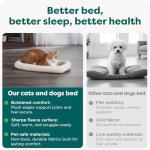 Furhaven Dog Bed for Extra Small Dogs & Indoor Cats, 100% Washable, Sized to Fit Crates - Sherpa Fleece Bolster Crate Pad - Cream, Extra Small