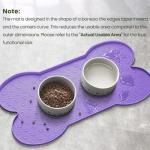 PWTAA Dog Food Mat Anti-Slip Silicone Dog Bowl Mat Thicker Pet Placemat Waterproof Cat Feeder Pad with Raised Edge Puppy Kitten Feeding Mats Suitable Small Medium-Sized Dogs Cats Eating Tray