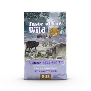 Taste of the Wild Sierra Mountain Grain-Free Canine Recipe with Roasted Lamb Dry Dog Food for All Life Stages, Made with High Protein from Real Lamb and Guaranteed Nutrients and Probiotics 28lb