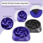 YINEYA 2PCS Slow Feeder Dog Bowls, Pet Supplies That Slow Down Eating, Pet Food Bowls, Maze Dog Puzzle Feeder for Medium Breed