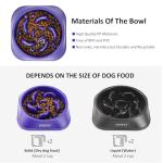 YINEYA 2PCS Slow Feeder Dog Bowls, Pet Supplies That Slow Down Eating, Pet Food Bowls, Maze Dog Puzzle Feeder for Medium Breed