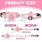 3 Pack Dog Collar and Leash Set, Puppy Collar and Leash Adjustable Floral Dog Collars for Small Dogs Soft Pet Collar for Puppy Small Dogs