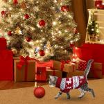 GOYOSWA Cat Christmas Sweater Pet Winter Warm Coat Pajamas Reindeer Snowflake Knitwear Cat Sweater for Cats Kitty Puppy (Reindeer, S)