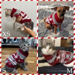 GOYOSWA Cat Christmas Sweater Pet Winter Warm Coat Pajamas Reindeer Snowflake Knitwear Cat Sweater for Cats Kitty Puppy (Reindeer, S)