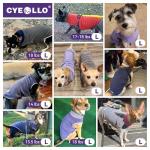 cyeollo 2 Pack Fleece Dog Sweater Stretchy Pullover Soft Dog Jacket with Reflective Stripe Lightweight Sweatshirt Pet Clothes Coats for Small Dogs Grey & Blue
