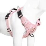 Timos Dog Harness, No-Pull Pet Harness with 2 Leash Clips, 3 Snap Buckles Adjustable Soft Padded Dog Vest, Reflective No-Choke Pet Oxford Vest with Easy Control Handle for Small Medium Large Dogs