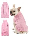 Dog Sweaters for Small Medium Large Dogs Cats, Soft Warm Turtleneck Pullover Solid Cable Knit Fleece Stretch Pet Clothes,Classic Fuzzy Coat for Puppy Girl Boys for Fall Winter Cold Weather