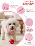 Dog Sweaters for Small Medium Large Dogs Cats, Soft Warm Turtleneck Pullover Solid Cable Knit Fleece Stretch Pet Clothes,Classic Fuzzy Coat for Puppy Girl Boys for Fall Winter Cold Weather