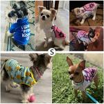 SATINIOR 6 Pcs Dog Clothes Printed Doggie Shirts Puppy T-Shirts Cute Pet Cotton Clothes Doggie Shirt for Small Medium Dog Apparel Summer Christmas(M)