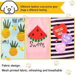 SATINIOR 6 Pcs Dog Clothes Printed Doggie Shirts Puppy T-Shirts Cute Pet Cotton Clothes Doggie Shirt for Small Medium Dog Apparel Summer Christmas(M)