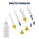 Kitten Bottle Feeding Kit, Pet Bottle, Silicone Nipples, 10 FR Feeding Tube, Pet Pill Shooter, Aspirator Bulb, Small Animal Feeding Supplies, for Tiny Animal, Kitten, Puppy, Rabbit, Squirrels
