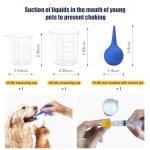 Kitten Bottle Feeding Kit, Pet Bottle, Silicone Nipples, 10 FR Feeding Tube, Pet Pill Shooter, Aspirator Bulb, Small Animal Feeding Supplies, for Tiny Animal, Kitten, Puppy, Rabbit, Squirrels