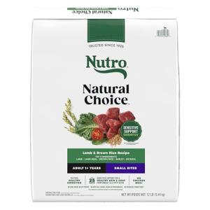 Nutro Natural Choice Adult Small Bites Dog Food, Lamb & Brown Rice Recipe, 12 lb. Bag