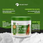 POINTPET Hemp Joint Supplement for Dogs with Glucosamine