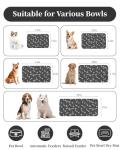 MontVoo Dog Food Mat-Pet Feeding Mat for Food and Water-No Stains Quick Dry Dispenser Cat Bowl Mat for Messy Drinkers(12"x19" Dark Grey)