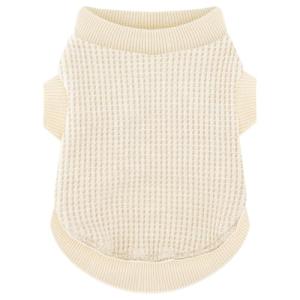 Cozy and Functional Dog Shirts for Small Puppies: Stretchable Beige Attire with Easy-On Design, Ideal for Chihuahuas and Yorkies - Enhance Comfort and Playfulness on Chill Days Small