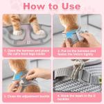 Uoiispet Escape Proof Cat Harness and Leash Set, Adorable Purple Floral Cats Vest Harness for Kittens Breathable Adjustable Step-in Cat Walking Harness with Reflective Strip for Outdoor Walking Travel