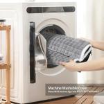 Jolifield Orthopedic Dog Bed Large Sized Dog with Pillow 36''X24'', Waterproof Soft Comfortable Egg Crate Foam Pet Crate Beds Mat with Removable Washable Cover and Non-Slip Bottom, Grey